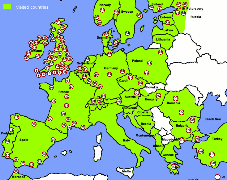 UK and Europe Map